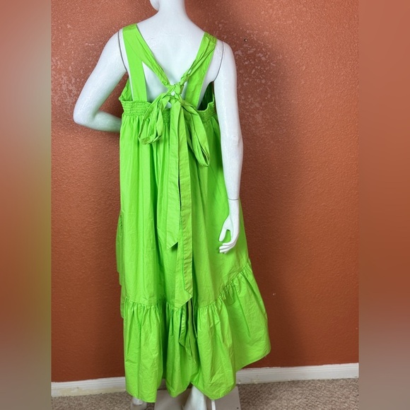 Christopher John Rogers Lime Maxi Dress Size XL - Picture 13 of 15